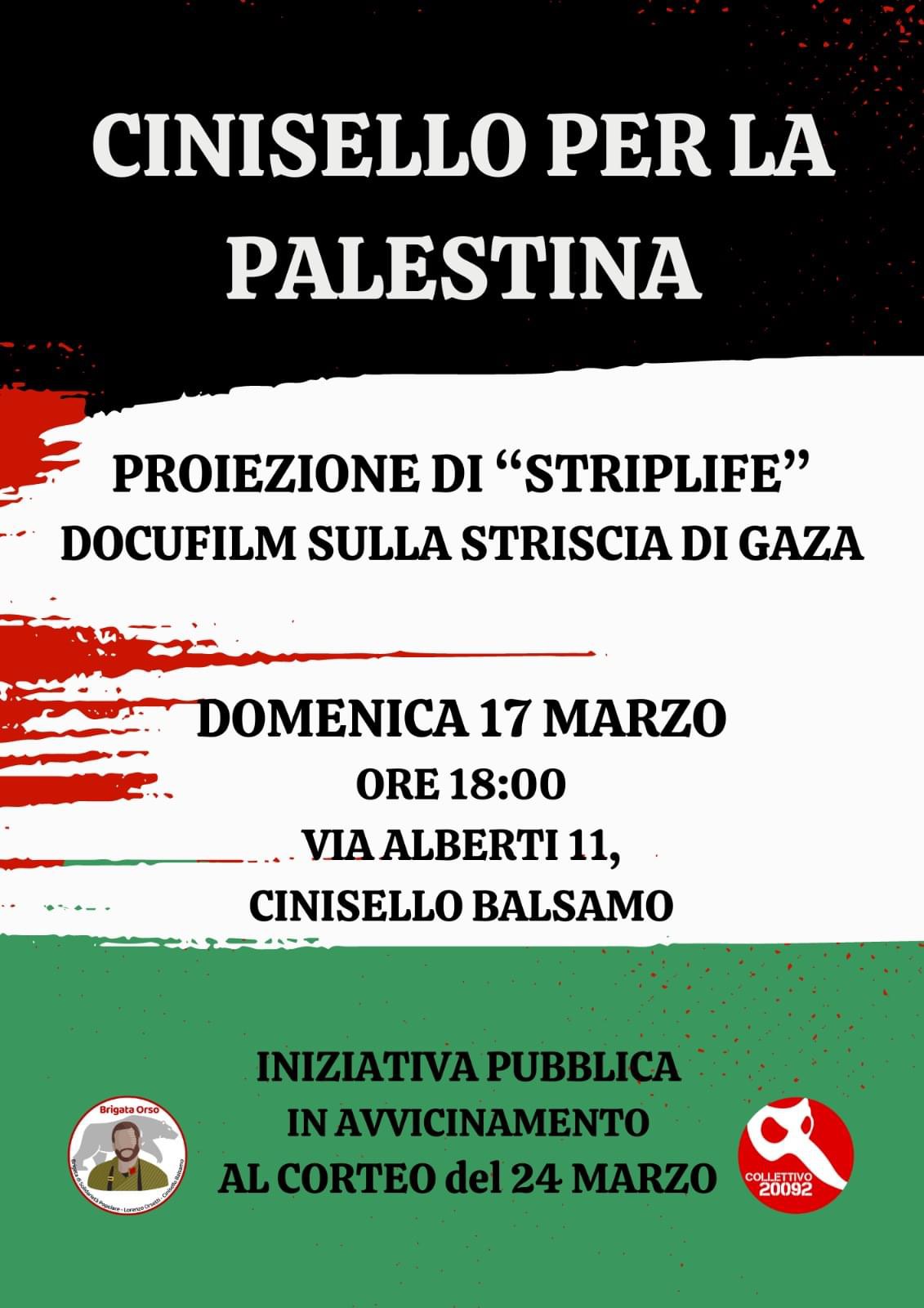 🇵🇸 Domenica 17 CineCiny presenta “Striplife. A day in Gaza”